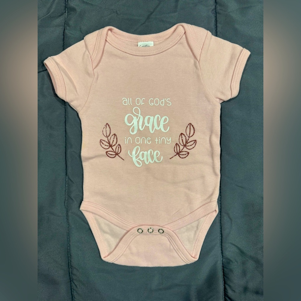ETSY | Pink Baby “God’s Grace” Onesie | 3-6 mos.